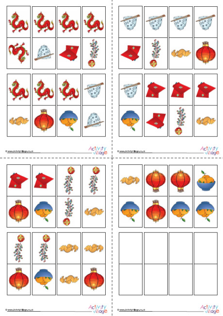 Chinese New Year Dominoes Chinese New Year Dominoes