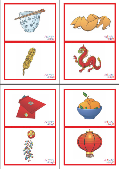 Chinese New Year picture flash cards Chinese New Year picture flash cards
