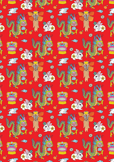 Chinese New Year scrapbook paper