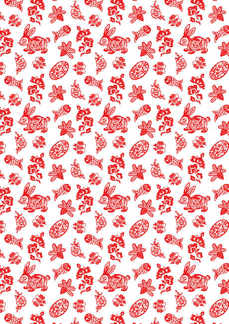 Chinese papercuts scrapbook paper