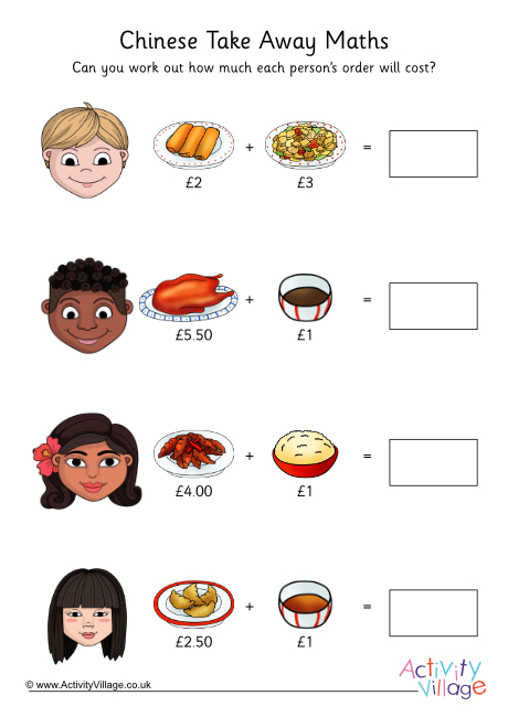 Chinese takeaway maths 1