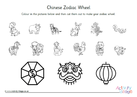 Chinese Zodiac spinner printable Chinese Zodiac spinner printable