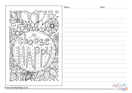 Choose Happy Story Paper