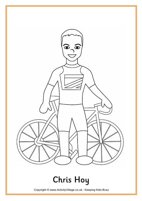 Chris Hoy colouring page
