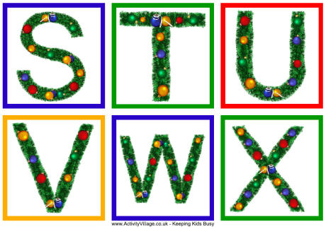 Christmas alphabet cards