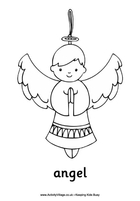 Catholic Christmas Angels Coloring 8