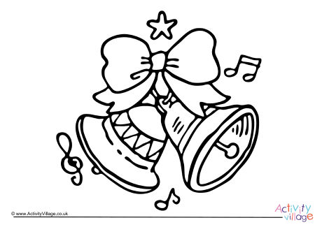 Christmas bells colouring page 3