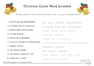 Christmas Carols Puzzles