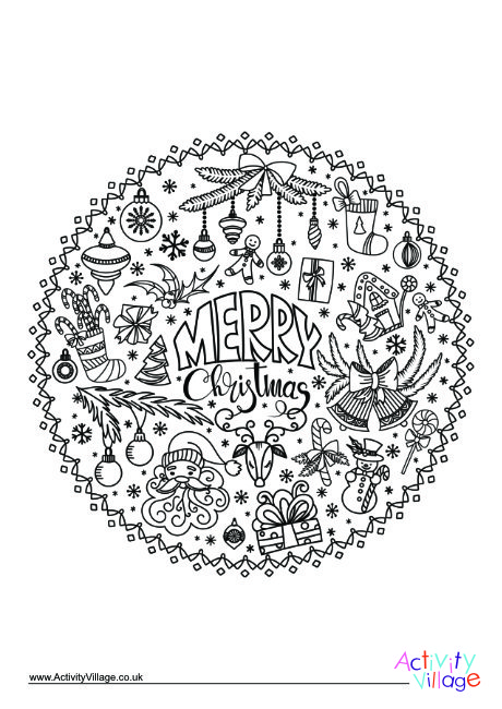 Christmas Colouring Design 9