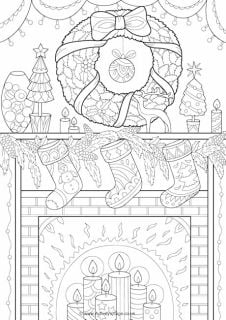Christmas Colouring Pages for Older Kids and Adults