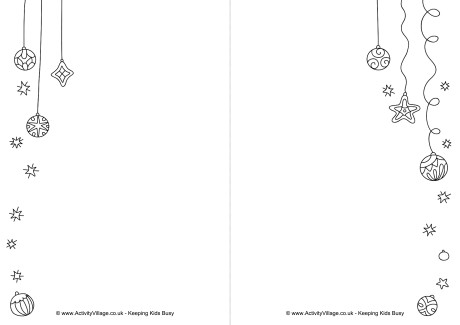 Christmas colouring writing paper 2