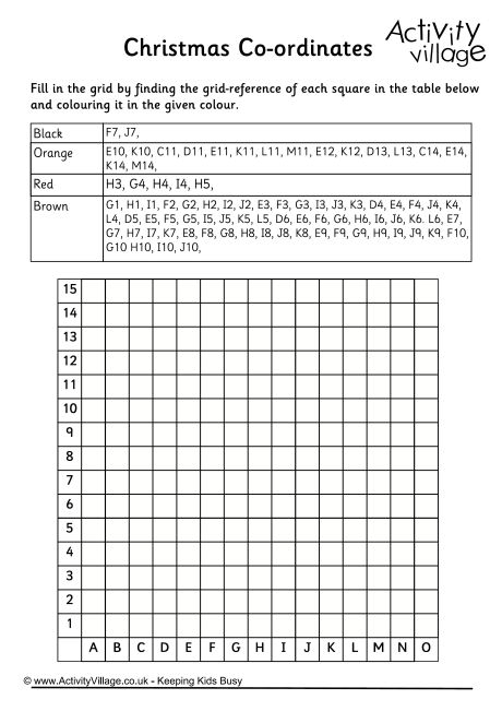 Christmas Coordinates Colouring - Medium