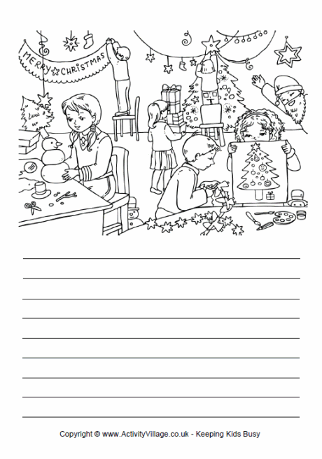Christmas crafts story paper