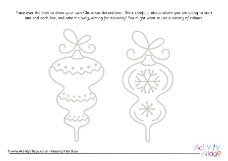 Christmas decorations pencil control 2