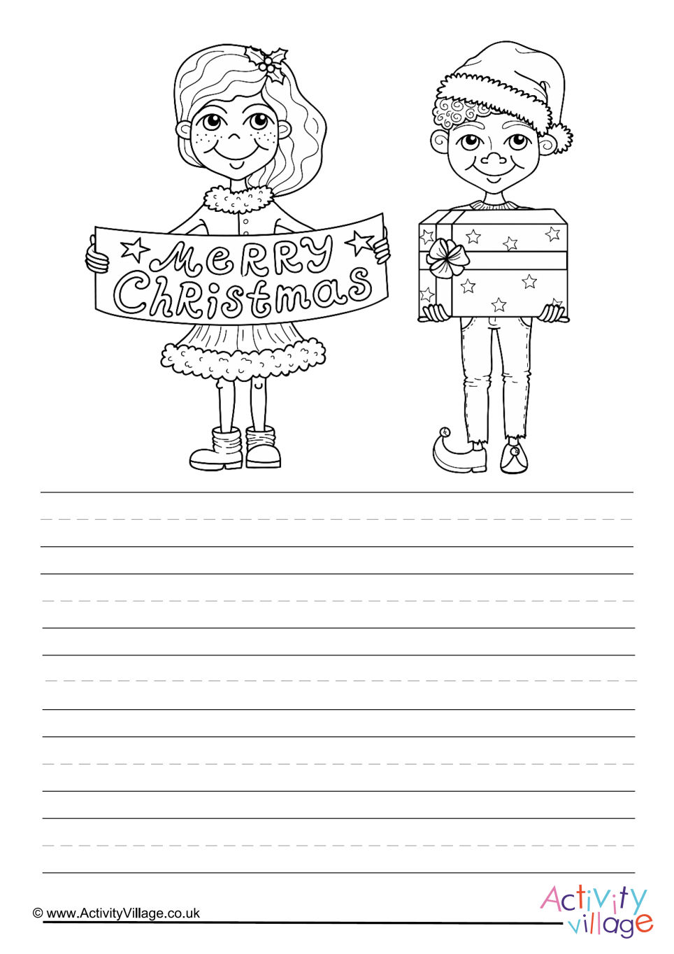 Christmas kids story paper