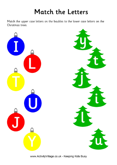 Christmas Match The Letters 2