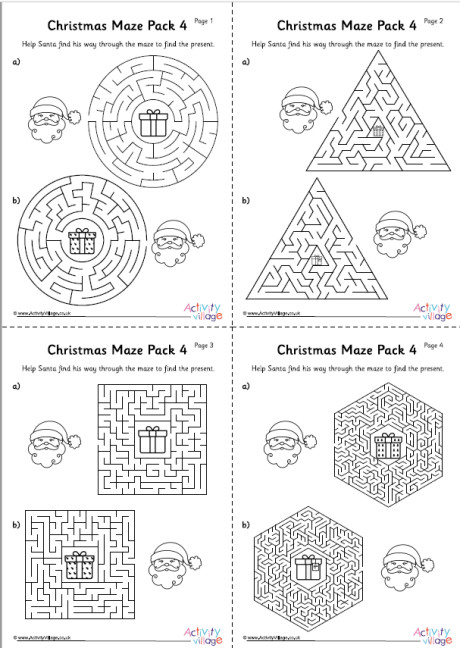 Christmas Maze Pack 4 Christmas Maze Pack 4