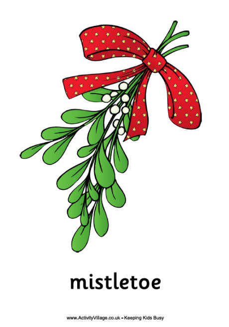 Christmas mistletoe poster