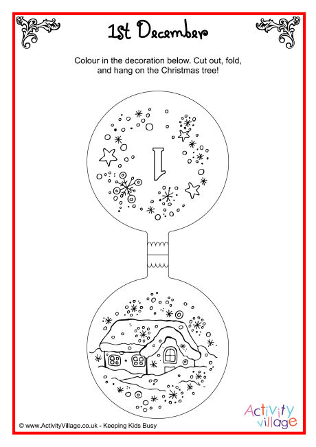 Christmas Ornaments Colouring Advent Calendar Christmas Ornaments Colouring Advent Calendar