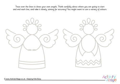Christmas pencil control angels