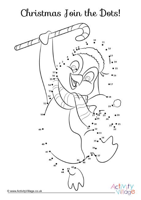 Christmas Penguin Dot To Dot 1
