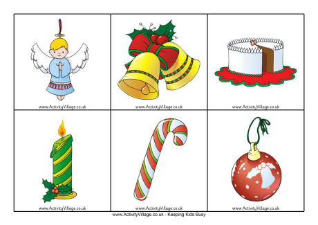 Christmas picture cards - colour