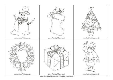 Christmas Picture Cards - Black and White