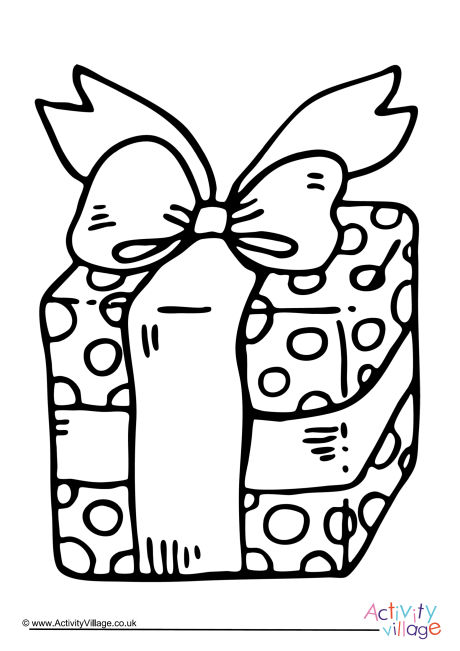 Christmas Present Colouring Page 4