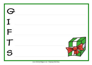 Christmas Present Worksheets