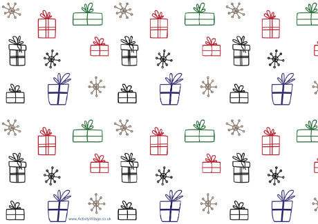 Christmas Presents Scrapbook Paper