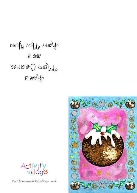 Christmas pudding card
