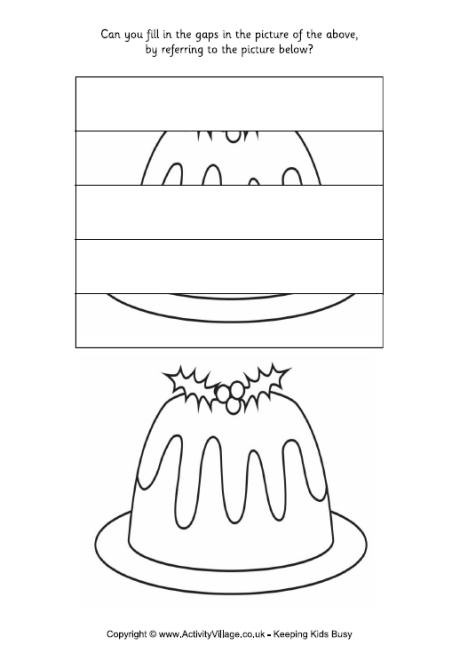 Complete the Christmas pudding puzzle