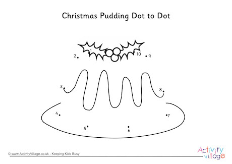 Christmas Pudding Dot To Dot