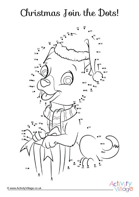Christmas Puppy Dot To Dot 2