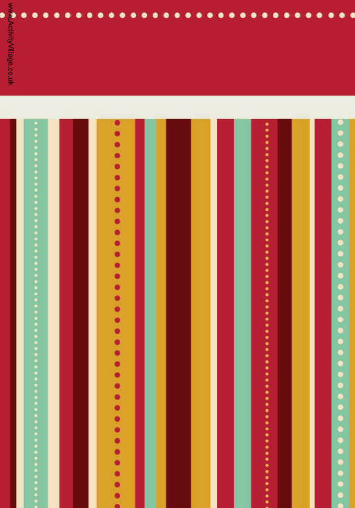 Christmas scrapbook paper - bordered stripe