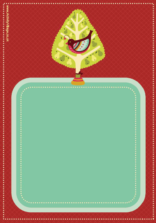 Christmas scrapbook paper - partridge in a pear tree