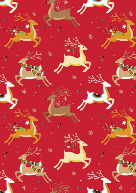 Christmas scrapbook paper - reindeer design