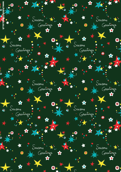 Christmas Scrapbook Paper - Seasons Greetings