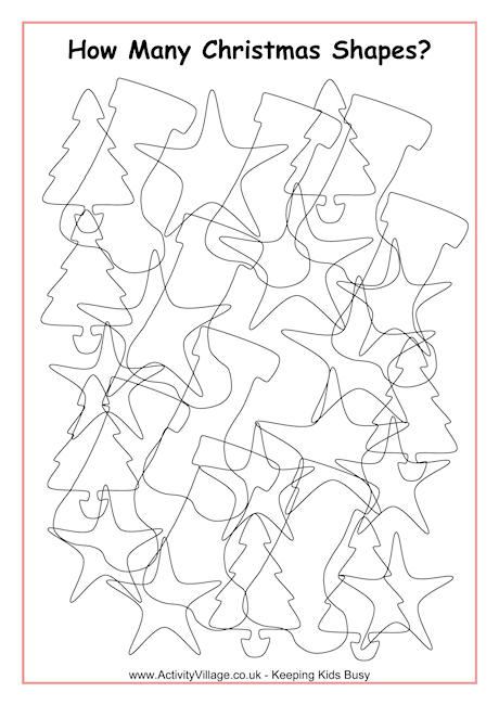 Christmas shape jumble