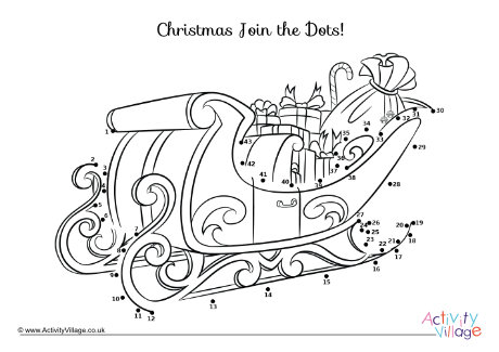 Christmas Sleigh Dot To Dot 3