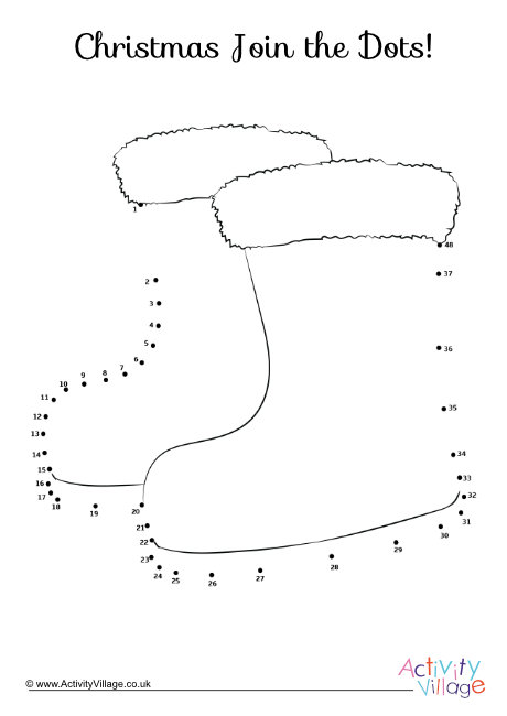 Christmas Stockings Dot To Dot 