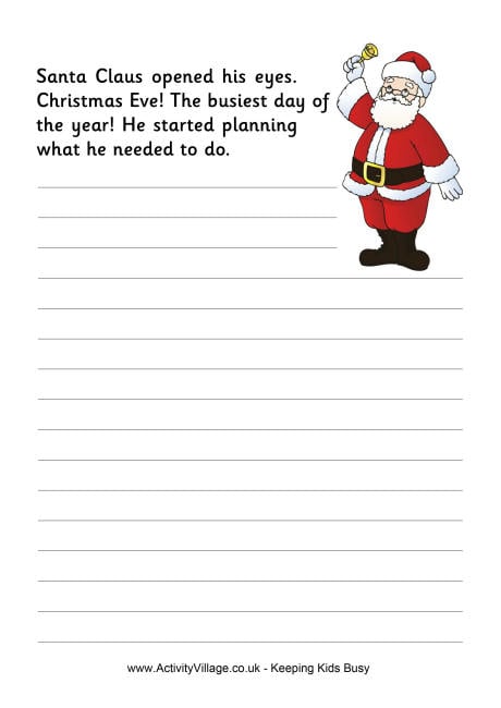 Christmas story starter - Santa Claus