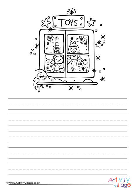 Christmas toy shop story paper