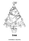 Christmas tree colouring pages