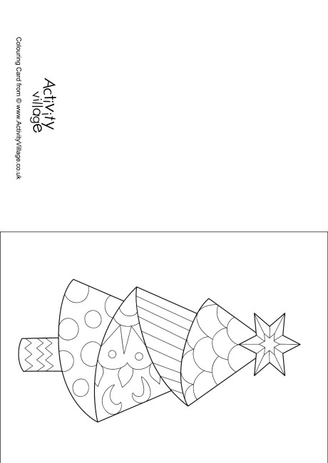 Christmas Tree Colouring Card
