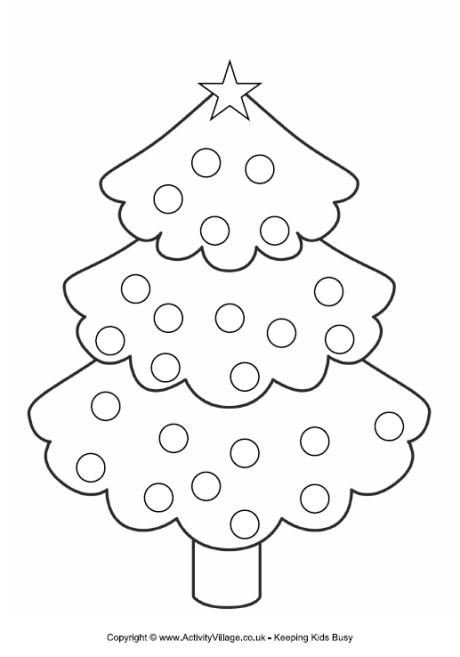 Christmas tree colouring page 3