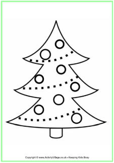 Christmas Tree Colouring Pages