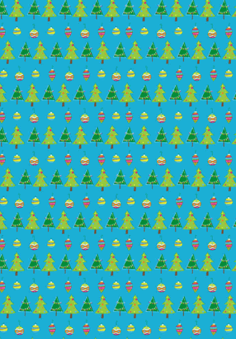 Christmas tree scrapbook paper - blue - small