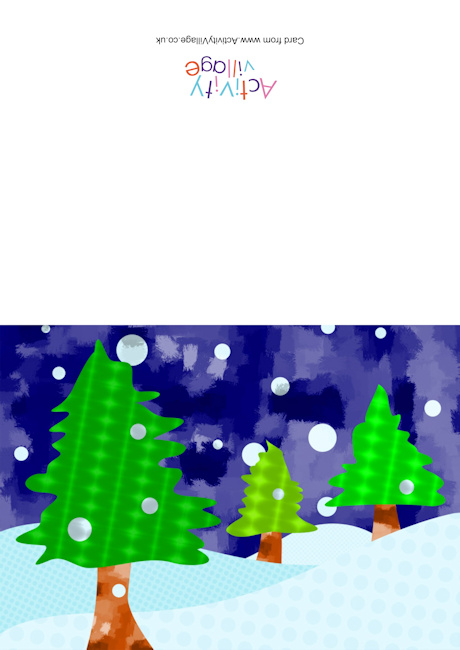 Christmas trees card