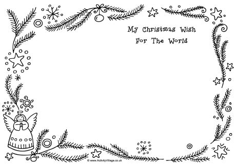 Christmas Wish Doodle Page
